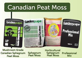 Assorted packages of Sphagnum Peat Moss